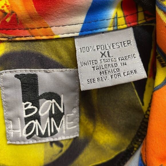 Bon HOMME button down shirt sleeve Golden oldies shirt/ extra large - Picture 8 of 8